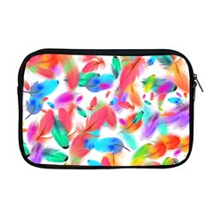 Feathers Pattern Background Colorful Plumage Apple Macbook Pro 17  Zipper Case by Ravend