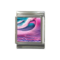 Pink Waves On The Beach Ii Italian Charm (13mm)