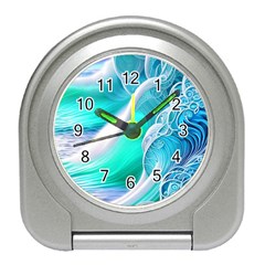 Pastel Simple Wave Travel Alarm Clock by GardenOfOphir