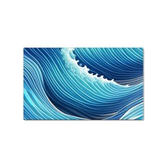 Simple Summer Wave Pattern Sticker (rectangular) by GardenOfOphir