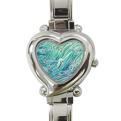 Wave Of The Ocean Heart Italian Charm Watch by GardenOfOphir