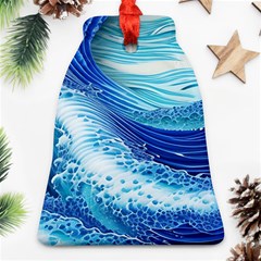 Water Waves Bell Ornament (two Sides) by GardenOfOphir