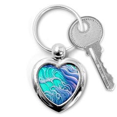 The Beauty Of Waves Key Chain (heart) by GardenOfOphir