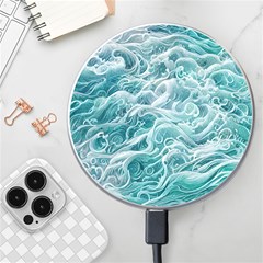 Nature Ocean Waves Wireless Fast Charger(white) by GardenOfOphir