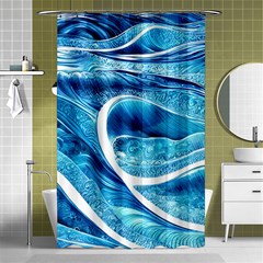 Blue Wave Shower Curtain 48  X 72  (small)  by GardenOfOphir