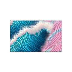 Pink Sea Water Sticker (rectangular) by GardenOfOphir