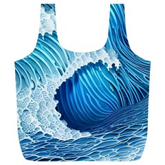 Beach Wave Full Print Recycle Bag (xl) by GardenOfOphir