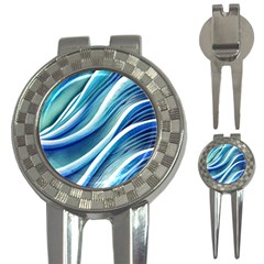 Blue Ocean Waves 3-in-1 Golf Divots by GardenOfOphir