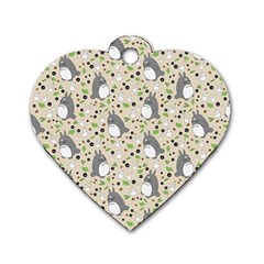 Pattern My Neighbor Totoro Dog Tag Heart (one Side)