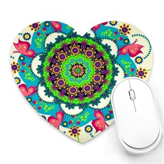 Artistic Pattern Mandala Heart Mousepad