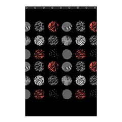 Black And Multicolored Polka Dot Artwork Digital Art Shower Curtain 48  X 72  (small) 