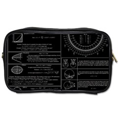 Black Background With Text Overlay Mathematics Trigonometry Toiletries Bag (one Side) by Jancukart