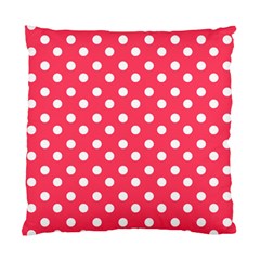 Hot Pink Polka Dots Standard Cushion Case (one Side) by GardenOfOphir