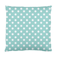 Blue And White Polka Dots Standard Cushion Case (one Side) by GardenOfOphir