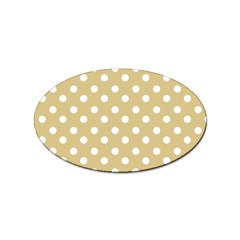 Mint Polka And White Polka Dots Sticker Oval (100 Pack) by GardenOfOphir