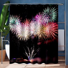 Firework Shower Curtain 60  X 72  (medium)  by artworkshop