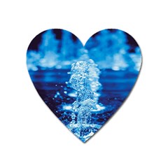 Water Blue Wallpaper Heart Magnet