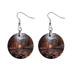 Breathe In Nature Background Mini Button Earrings