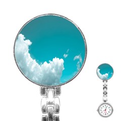 Clouds Hd Wallpaper Stainless Steel Nurses Watch by artworkshop