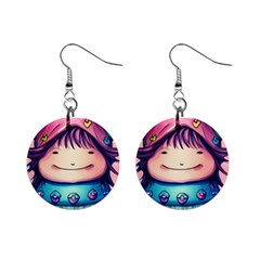 Shroom Magic Conjure Charm Mini Button Earrings