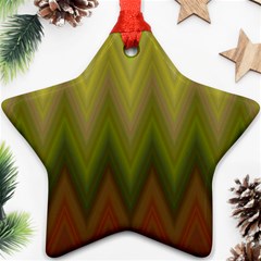 Zig Zag Chevron Classic Pattern Star Ornament (two Sides) by Celenk