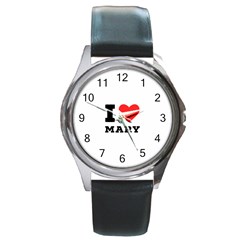 I Love Mary Round Metal Watch by ilovewhateva