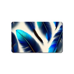 Feathers Pattern Design Blue Jay Texture Colors Magnet (name Card) by Ravend