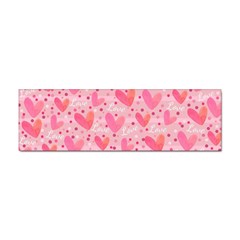 Valentine Romantic Love Watercolor Pink Pattern Texture Sticker (bumper) by Ravend