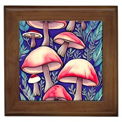 Enchanting Mushroom Enchantress Framed Tile