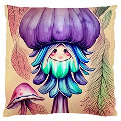 Psychedelic Mushroom For Sorcery And Theurgy Standard Premium Plush Fleece Cushion Case (two Sides) by GardenOfOphir