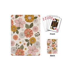 Flower Petals Plants Floral Print Pattern Design Playing Cards Single Design (mini) by Ravend