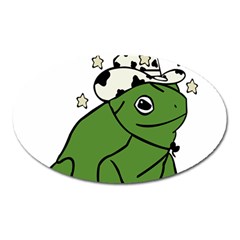 Frog With A Cowboy Hat Oval Magnet