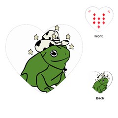 Frog With A Cowboy Hat Playing Cards Single Design (heart) by Teevova