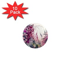 Ai Generated Flowers Watercolour Nature Plant 1  Mini Magnet (10 Pack)  by Ravend