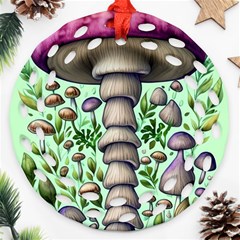 Forest Mushrooms Ornament (round Filigree)