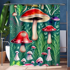 Forest Mushroom Fairy Garden Shower Curtain 60  X 72  (medium) 