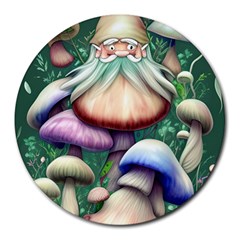 Natural Mushroom Fairy Garden Round Mousepad