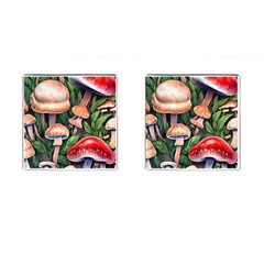 Rustic Mushroom Cufflinks (square) by GardenOfOphir