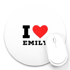 I Love Emily Round Mousepad