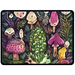 Forest Fairycore Foraging Fleece Blanket (large) by GardenOfOphir