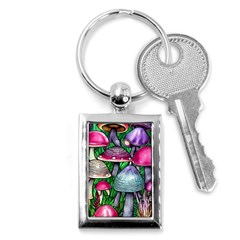 Fantasy Foraging Garden Key Chain (rectangle) by GardenOfOphir