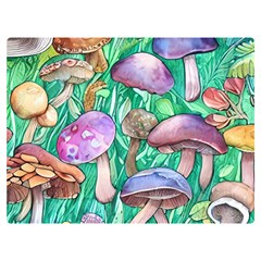 Forestcore Fantasy Farmcore Mushroom Foraging One Side Premium Plush Fleece Blanket (extra Small)