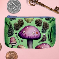 Witchy Forest Mushroom Large Coin Purse by GardenOfOphir