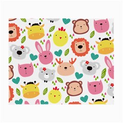 Cute Animals Cartoon Seamless Background Small Glasses Cloth