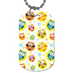 Owl Bird Cartoon Dog Tag (two Sides) by Jancukart