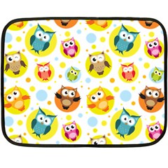 Owl Bird Cartoon Fleece Blanket (mini)