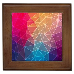 Multicolored Geometric Origami Idea Pattern Framed Tile by Jancukart