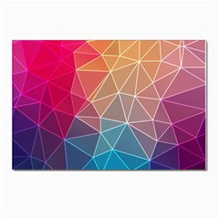 Multicolored Geometric Origami Idea Pattern Postcard 4 x 6  (pkg Of 10) by Jancukart