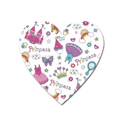 Princess Element Background Material Heart Magnet