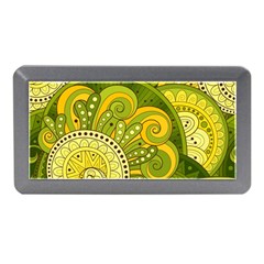 Doodles Patterns Ornament Vector Flowers Green Memory Card Reader (mini)